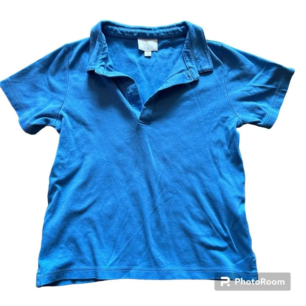 Little English Boys Sz 10 Light Blue Polo Shirt 100% Pima Cotton Casual Comfort
